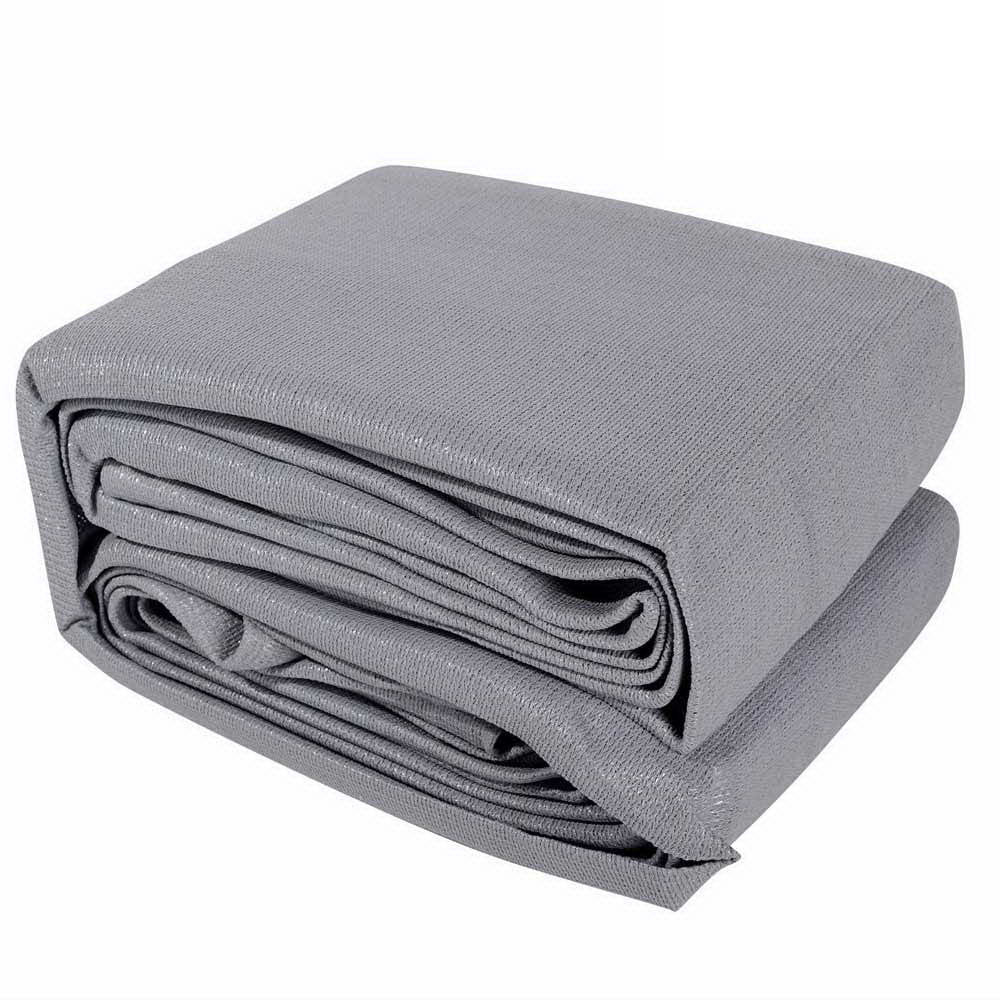 Instahut Shade Sail 5x5x5m Triangle 280GSM 98% Grey Shade Cloth - NuSea